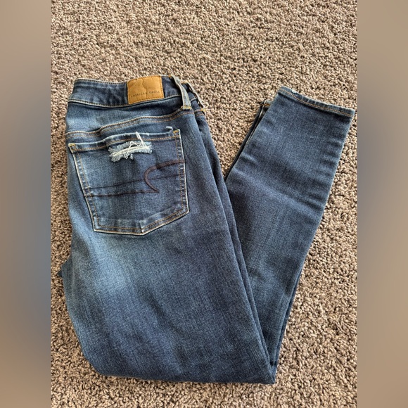 American Eagle Outfitters Super Stretch Denim Jegging Size 6 X-Short Preowned - Picture 8 of 10